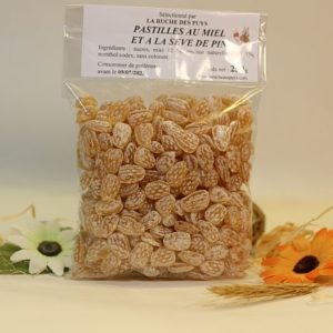 Sachet de pastilles au miel et sève de pin