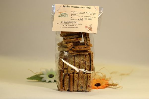 Sachet de sablés au miel fait maison